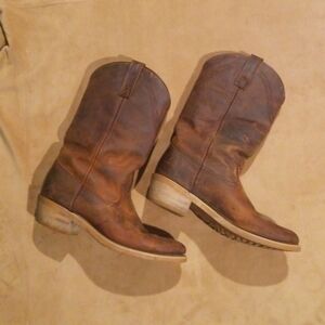 Durango mechanic brown leather boots, non slip tread 8.5D